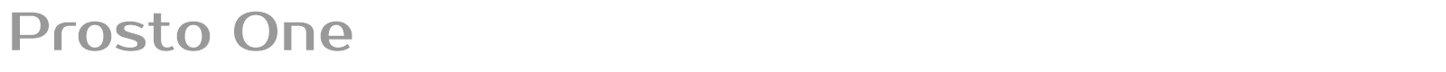Prosto One font preview